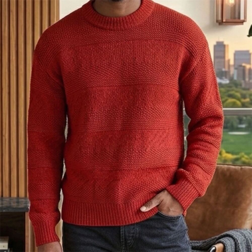 Environmental Clothing Co Sweater Mens XL Pullover Fisherman Made USA VINTAGE